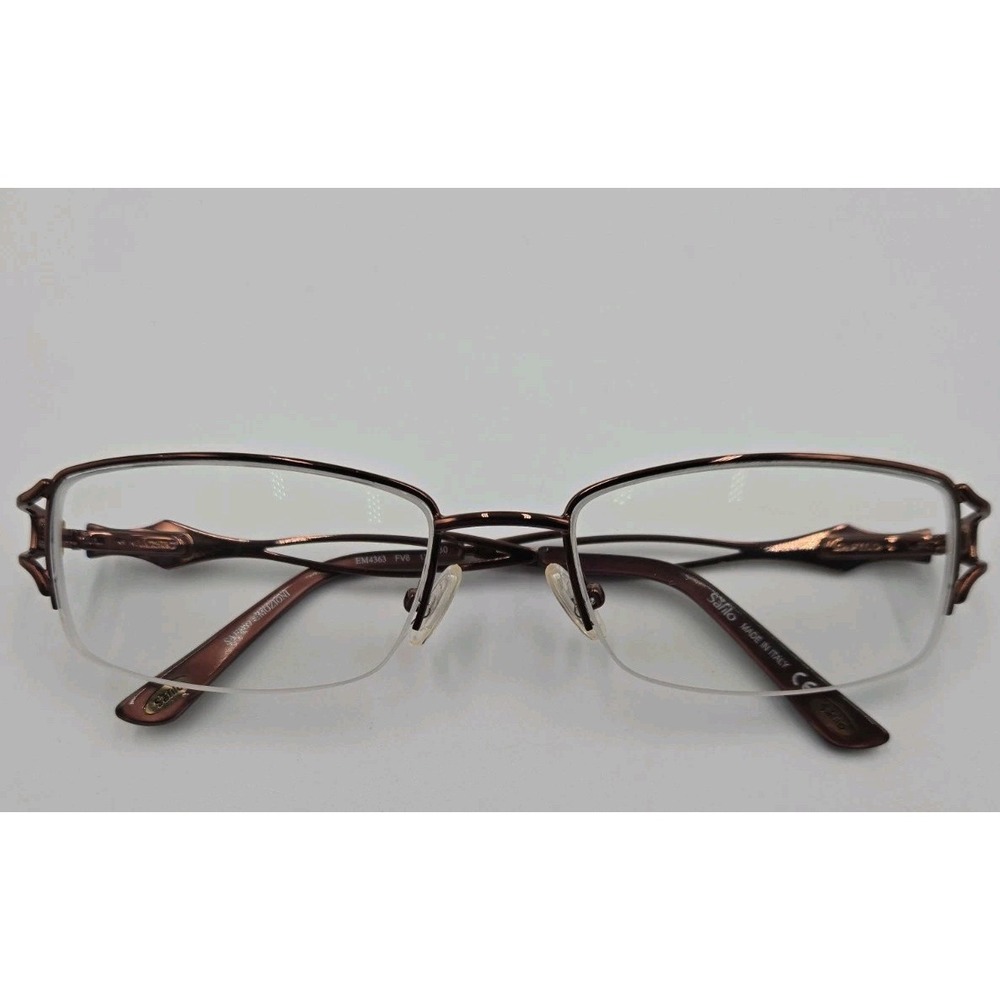 Emozioni by Safilo Eyeglasses Frames Only EM4363 FV8 Rectangle 53-18 130 Italy